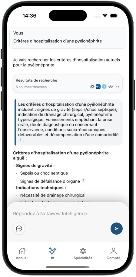 Aperçu de l'ia médicales sur téléphone